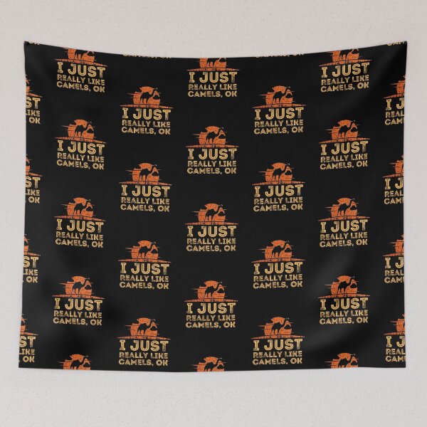 Item preview, I Just Really Like Camels Ok with Sunset Background designed and sold by Onewivnacher.