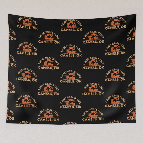 Item preview, I Just Really Like Camels Ok with Sunset Background designed and sold by Onewivnacher.