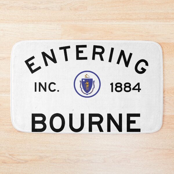Item preview, Entering Bourne - Commonwealth of Massachusetts Road Sign designed and sold by NewNomads.
