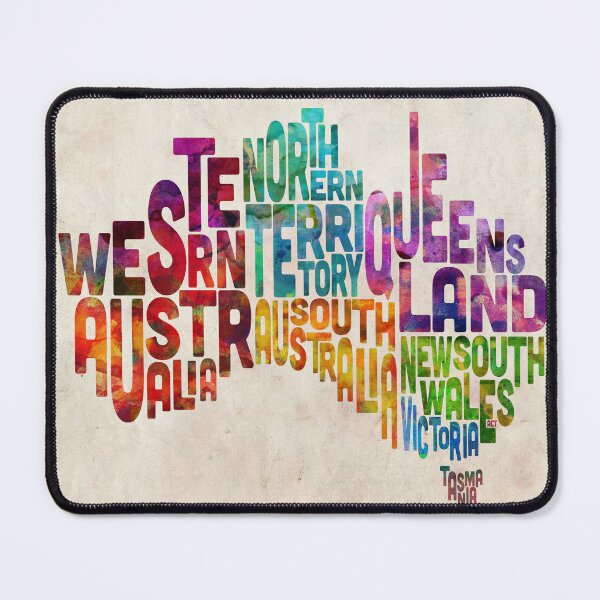 Item preview, Australia Typographic Text Map designed and sold by ArtPrints.