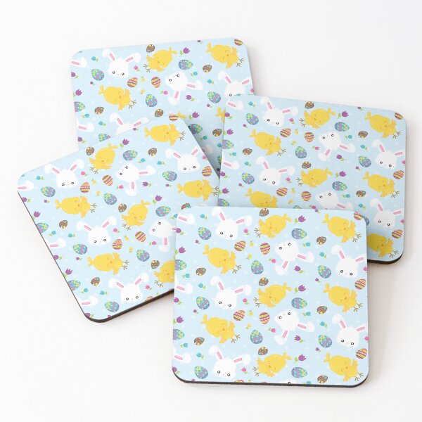 Item preview, Kawaii Chick Peep Cute Easter Bunny Egg Floral Spring Pattern designed and sold by ILLYL Creatives.
