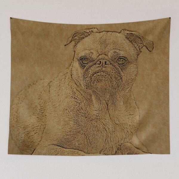 Item preview, Remarkable Pug Line Art designed and sold by ClownFishArts.