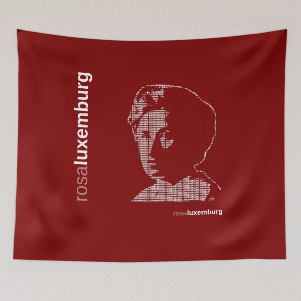Item preview, Rosa Luxemburg typographic poster (red) designed and sold by CMYKStudio.