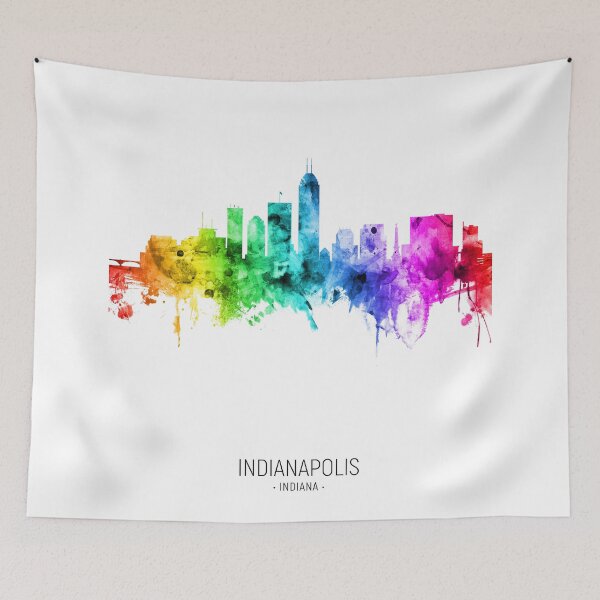 Aperçu de l'œuvre Indianapolis Indiana Skyline créée et vendue par ArtPrints.