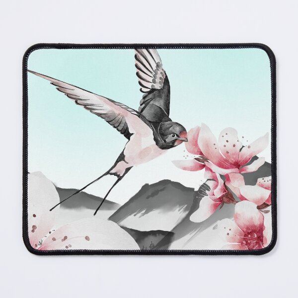 Item preview,  Chinese brush style painting illustration of swallow flying  designed and sold by Hatomomox.
