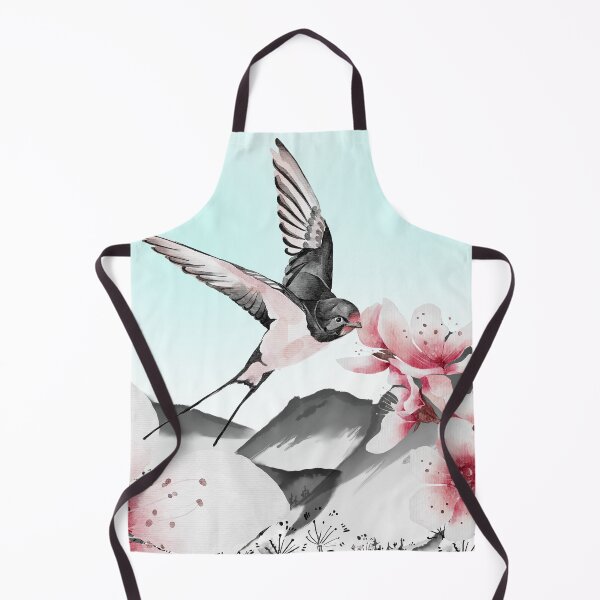 Item preview, Chinese brush style painting illustration of swallow flying designed and sold by Hatomomox.