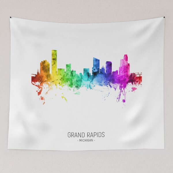 Item preview, Grand Rapids Michigan Skyline designed and sold by ArtPrints.