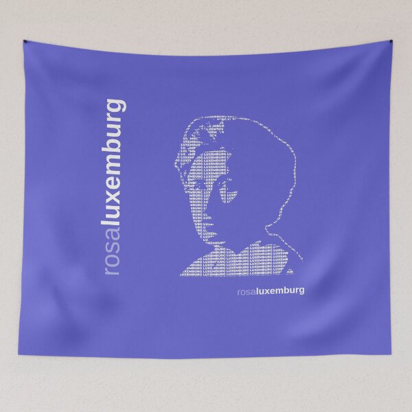 Item preview, Rosa Luxemburg typographic poster (indigo) designed and sold by CMYKStudio.