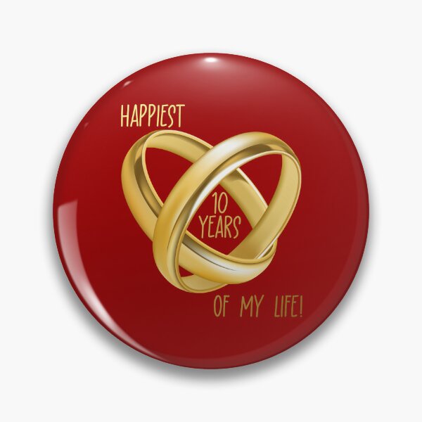 Item preview, Happiest 10 Years of My Life! (on Red) designed and sold by PawsitiveMum.