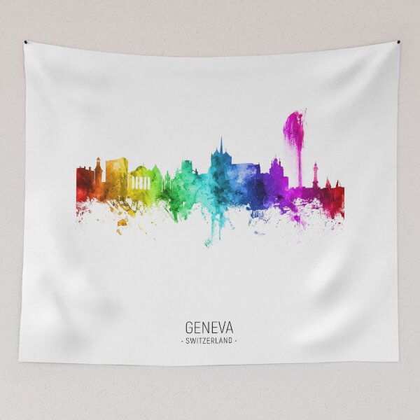 Item preview, Geneva Switzerland Skyline designed and sold by ArtPrints.