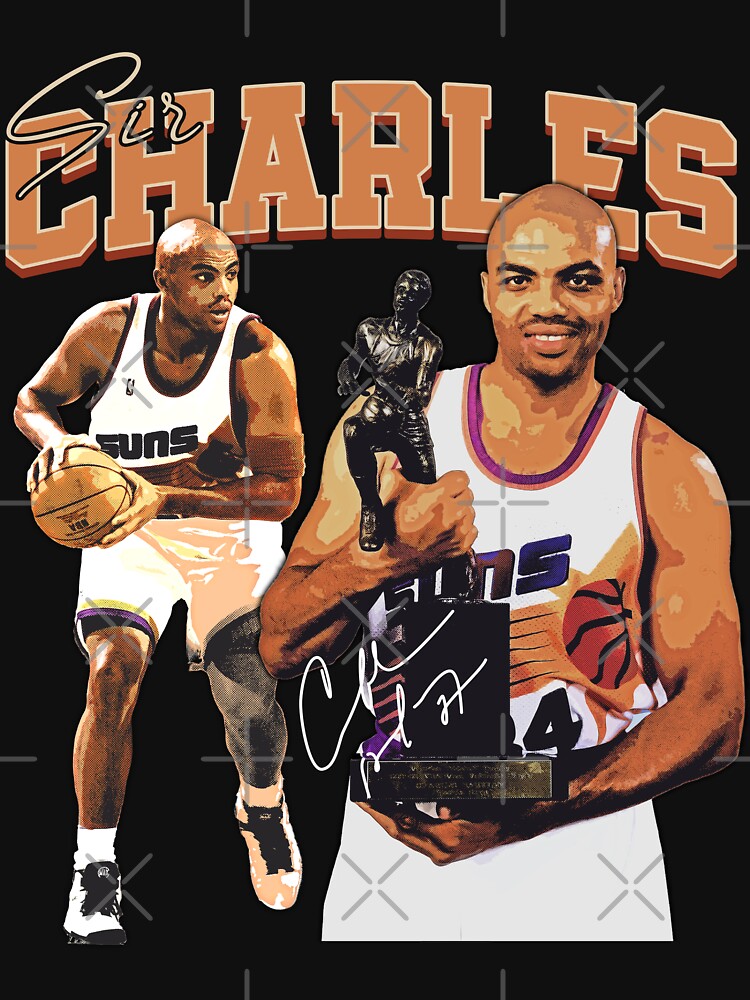 Sir Charles Barkley Basketball TShirt Tee Jersey Retro Vintage (S5XL)