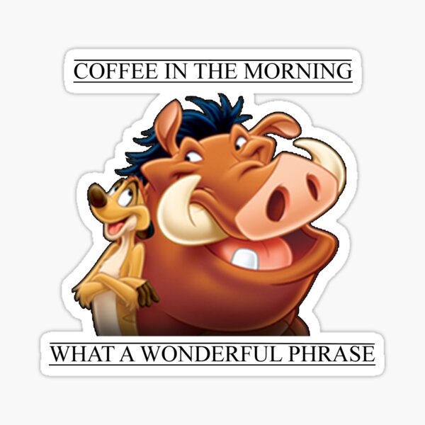 Taza de café de Hakuna Matata Pegatina