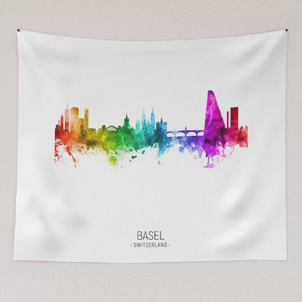 Item preview, Basel Switzerland Skyline designed and sold by ArtPrints.
