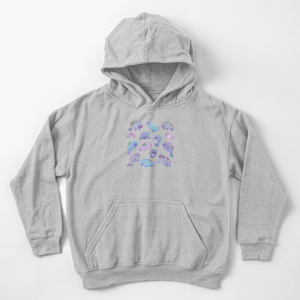 Sea cow (Sirenians) Kids Pullover Hoodie
