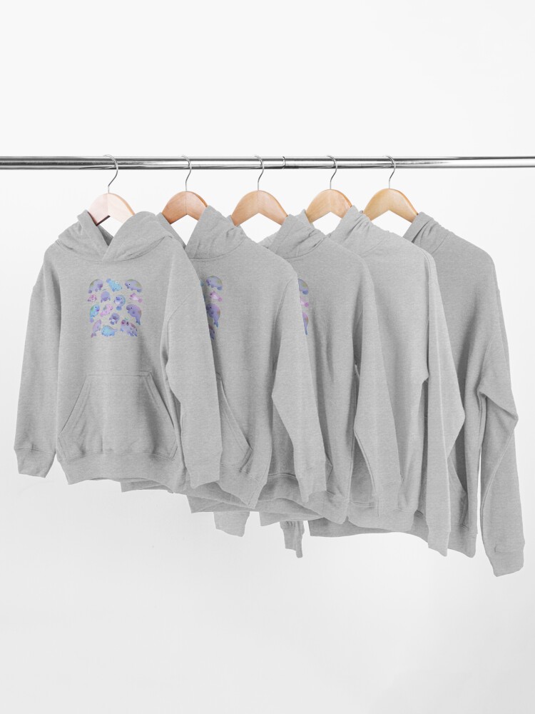 Alternate view of Sea cow (Sirenians) Kids Pullover Hoodie