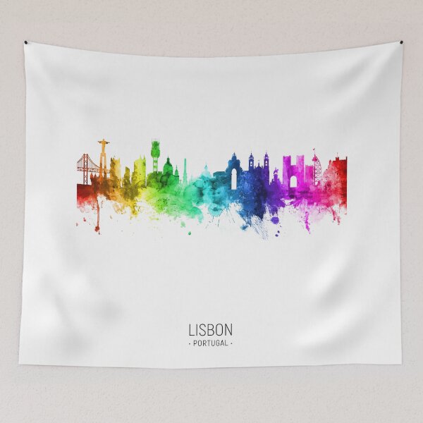 Item preview, Lisbon Portugal Skyline designed and sold by ArtPrints.