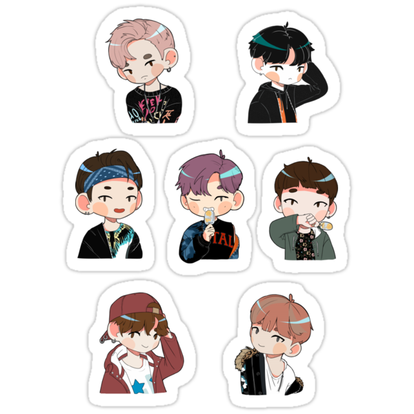  BTS  Mini YNWA Set Stickers by Llama sama Redbubble