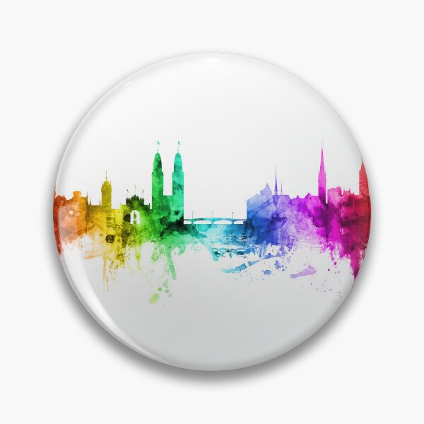 Aperçu de l'œuvre Zurich Switzerland Skyline créée et vendue par ArtPrints.