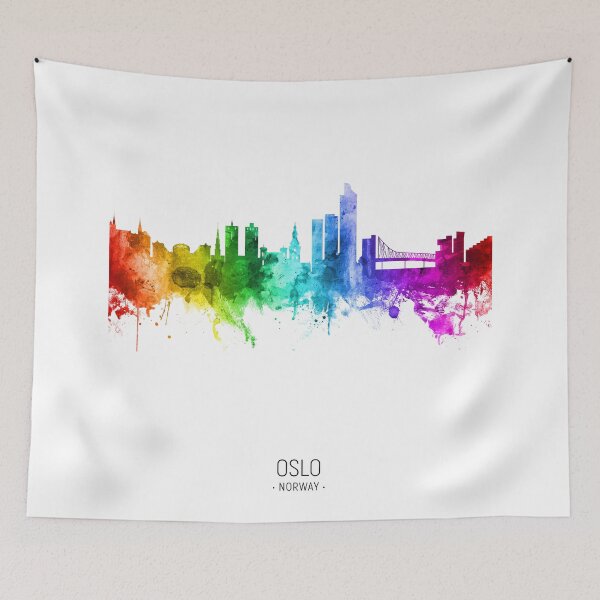 Artikelvorschau, Oslo Norway Skyline entworfen und verkauft von ArtPrints.