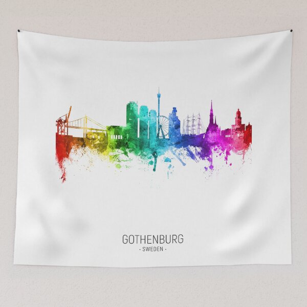 Item preview, Gothenburg Sweden Skyline designed and sold by ArtPrints.