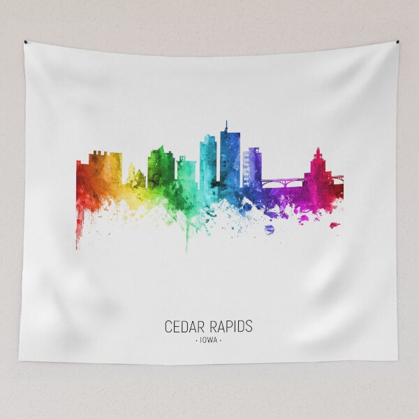 Item preview, Cedar Rapids Iowa Skyline designed and sold by ArtPrints.