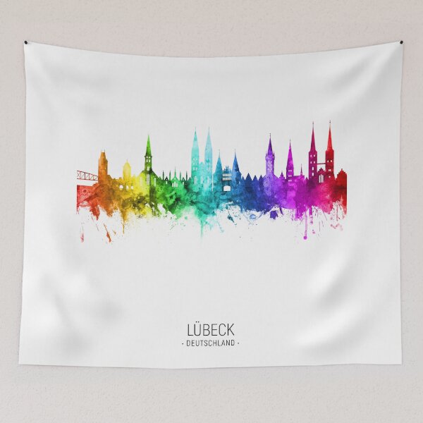 Item preview, Lübeck Germany Skyline designed and sold by ArtPrints.