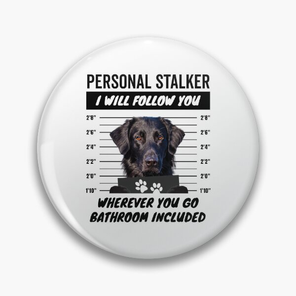 Item preview, Personal Stalker Dog – Black Flat Coated Retriever designed and sold by More Cute Dogs.
