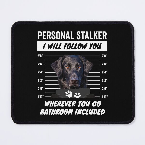 Item preview, Personal Stalker Dog – Black Flat Coated Retriever designed and sold by More Cute Dogs.