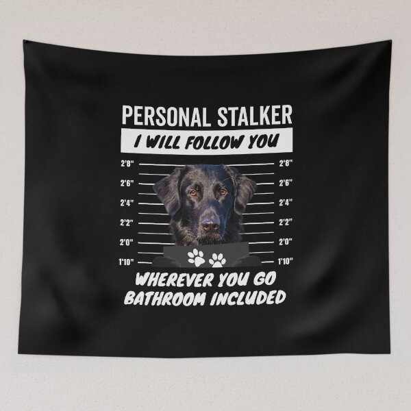 Item preview, Personal Stalker Dog – Black Flat Coated Retriever designed and sold by More Cute Dogs.