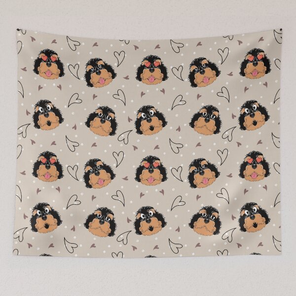 Item preview, Funny Black Tan Bernedoodle Emoji designed and sold by Lulupainting.