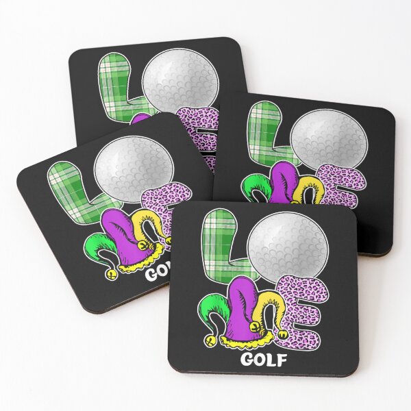 Item preview, I Love Golf Mardi Gras Funny Outfit Plaid Leopard  designed and sold by laurenm233.
