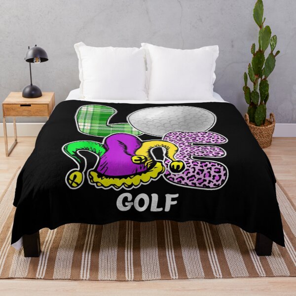 Item preview, I Love Golf Mardi Gras Funny Outfit Plaid Leopard  designed and sold by laurenm233.