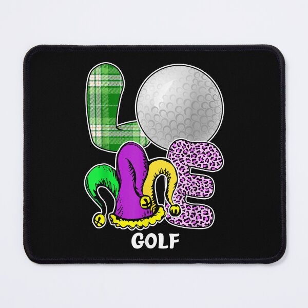 Item preview, I Love Golf Mardi Gras Funny Outfit Plaid Leopard designed and sold by laurenm233.