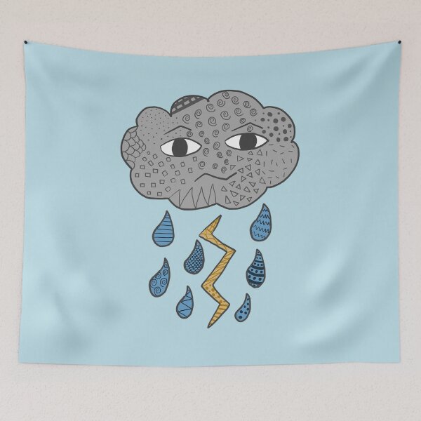 Item preview, Raincloud Doodle  designed and sold by Geometrico22.