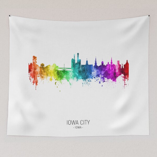 Artikelvorschau, Iowa City Iowa Skyline entworfen und verkauft von ArtPrints.