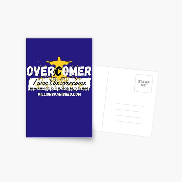 I Won't Be Overcome 2 - Christian Postcard