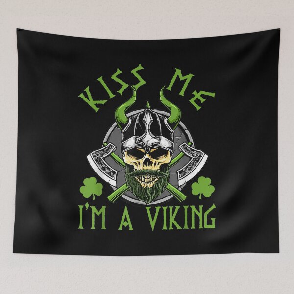 Item preview, Kiss Me I'm A Viking Lucky Pagan St Patricks Day  designed and sold by laurenm233.