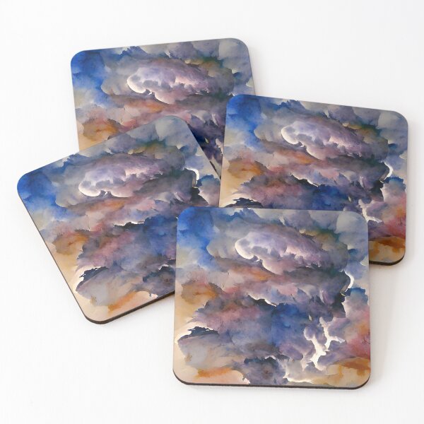 Item preview, Dramatic watercolour thunderclouds in the sky designed and sold by yennyz.