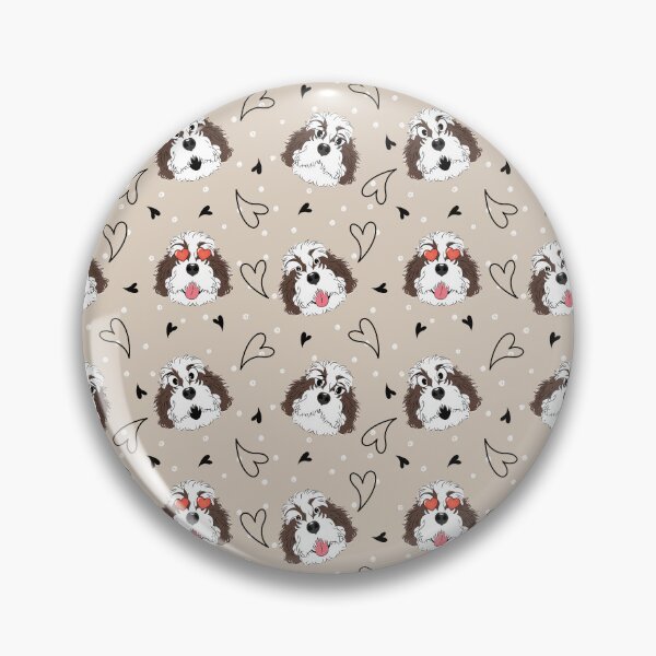 Item preview, Funny Chocolate White Bernedoodle Emoji designed and sold by Lulupainting.