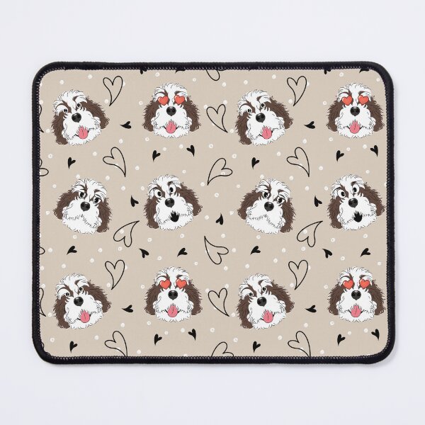 Item preview, Funny Chocolate White Bernedoodle Emoji designed and sold by Lulupainting.