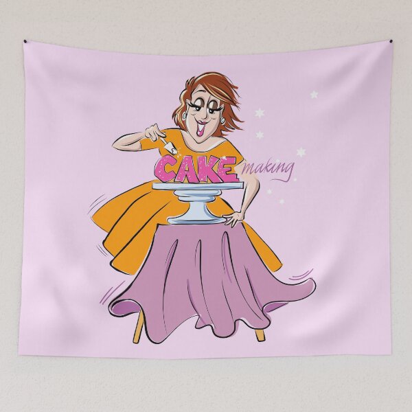 Item preview, Cake Making in an orange dress designed and sold by Dani Vittz.