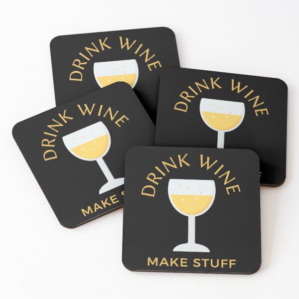 Item preview, drink wine make stuff Funny yellow wine illustrator designed and sold by Mehdi Art.