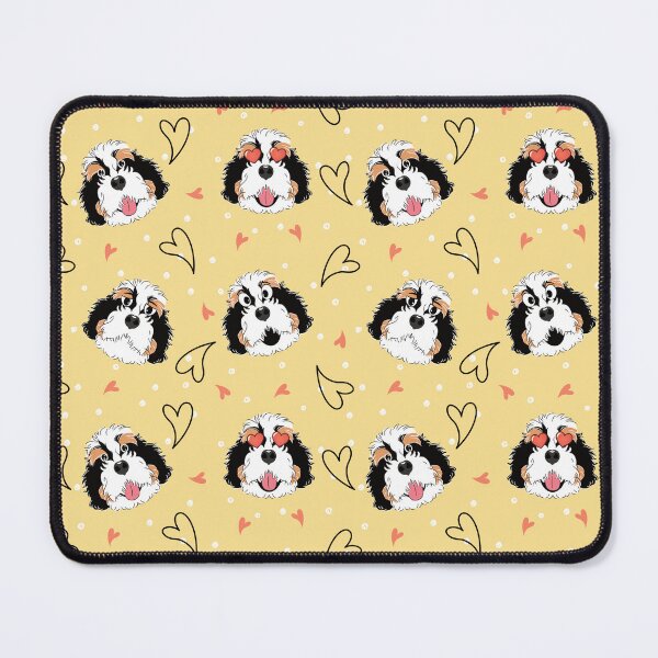 Item preview, Funny Tri Color Bernedoodle Emoji designed and sold by Lulupainting.
