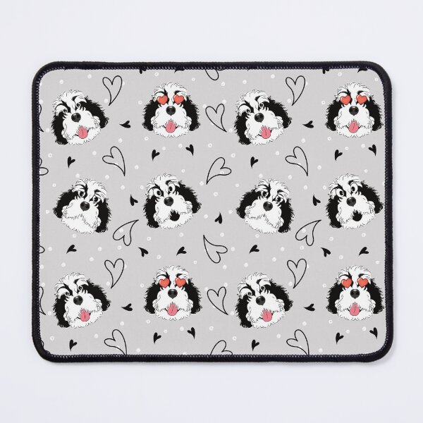 Item preview, Funny Black White Bernedoodle Emoji designed and sold by Lulupainting.