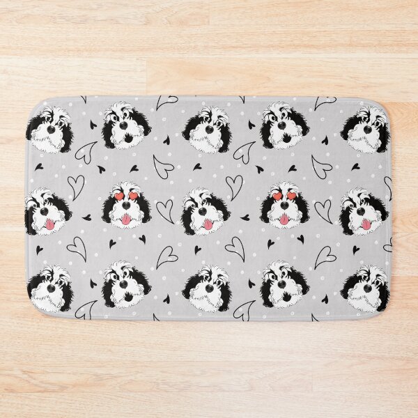 Item preview, Funny Black White Bernedoodle Emoji designed and sold by Lulupainting.