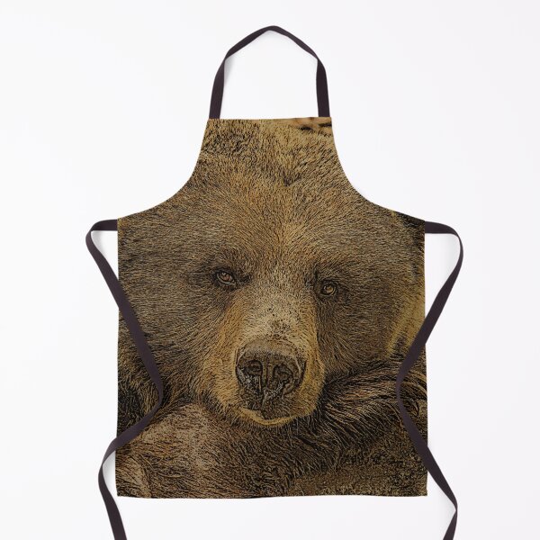 Item preview, Stunning Grizzly Bear Line Art  designed and sold by ClownFishArts.