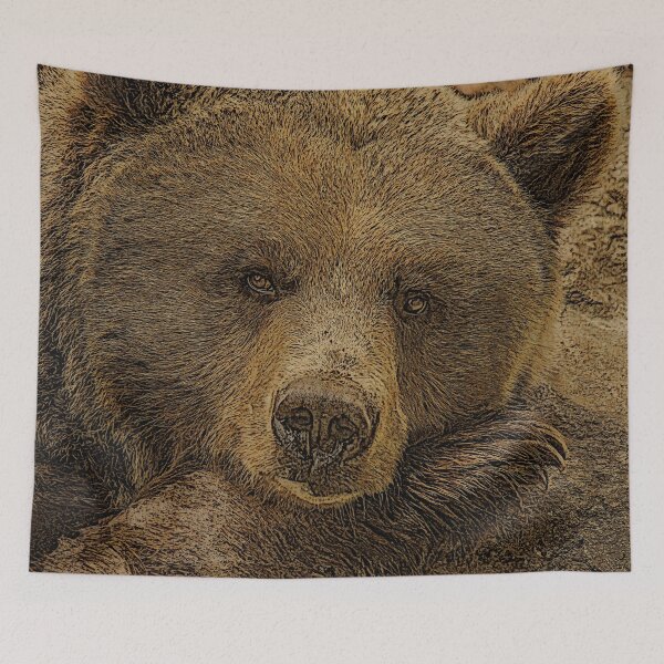 Item preview, Stunning Grizzly Bear Line Art  designed and sold by ClownFishArts.