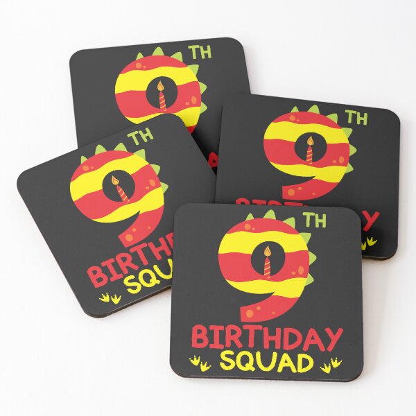 Item preview, Its My 9th Birthday 9 Years Old Birthday Squad Dino Boy Girl designed and sold by PuPPuB.