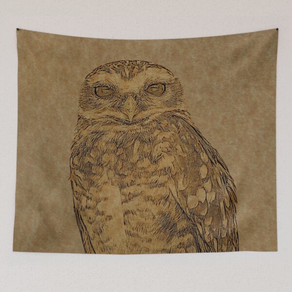 Item preview, Lovely Brown Owl Line Art designed and sold by ClownFishArts.