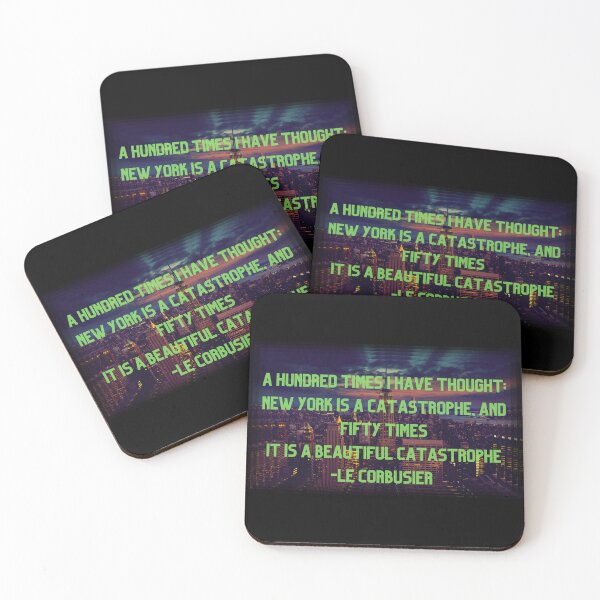 Item preview, Le corbusier thought about New York city, classy New York quotes, new york skyline view gift designed and sold by kerimbayram.